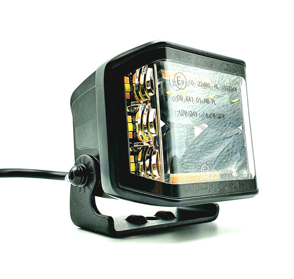 70 watt side shooter met amber flitser ECE R65